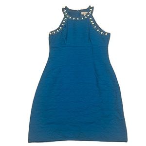 J. Howard, Halter Neck, Bodycon, Embroidery Dress, Dark French Blue, Size 6